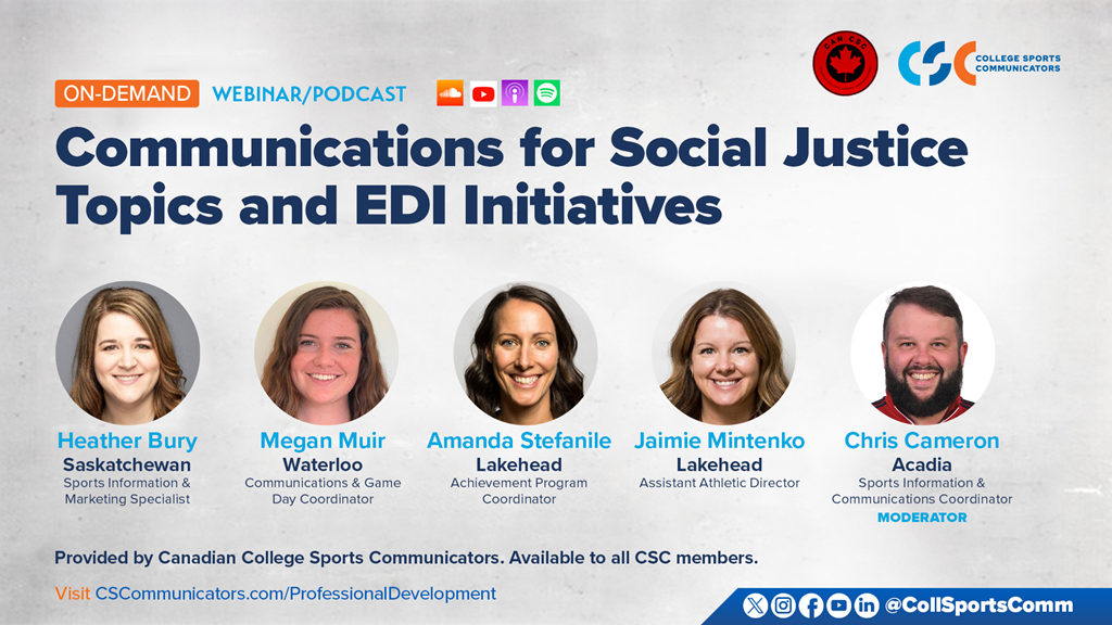 On-Demand CANCSC Webinar: Communications for social justice topics and EDI initiatives
